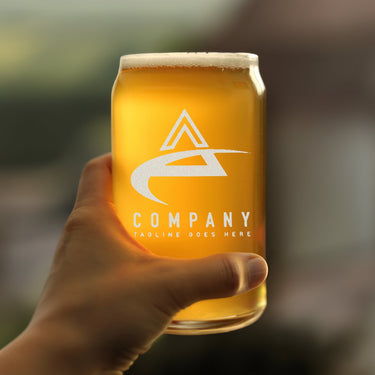 Your Logo 16oz Beer Can Glass Company Logo Etched Glasses